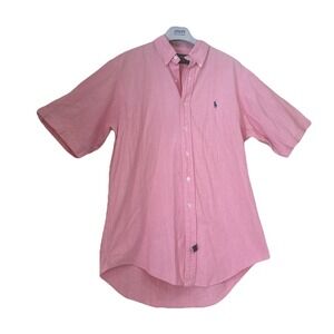 VTG  Polo Country Ralph Lauren Shirt Men L Heather‎ Pink Business Casual Preppy